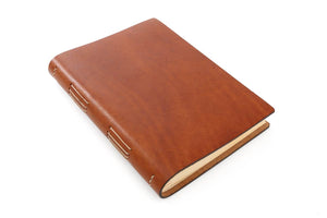 Personalized Tan Light Brown Bound Travel Journal Diary