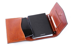 Modern Engraved Padfolio Journals with Sleek Notepad and Smartphone Sleeve