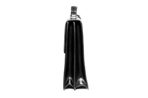 Italian Leather Briefcase - The Arrezo - Onyx Black