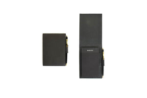 Soft Black Leather Covered Executive Journal Padfolios with Pen Loop