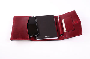 Modern Engraved Padfolio Journals with Sleek Notepad and Smartphone Sleeve