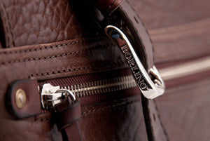 The Treviglio Buffalo Leather Messenger Bag - Walnut Brown