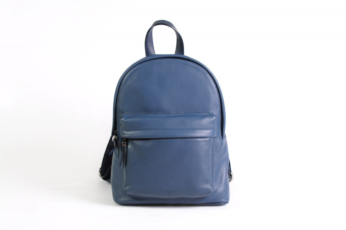 The Cortina Calf Leather Backpack - Capri Blue