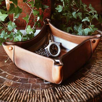 Leather Valet Trays & Catchalls | Handmade in Italy