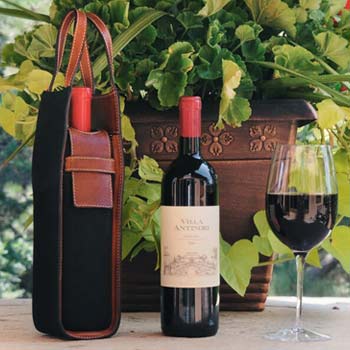 Handmade Italian Leather Wine and Spirit Totes