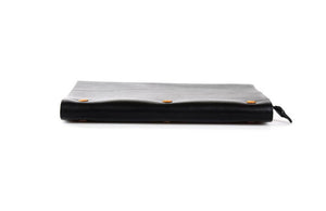 3 - Screw Italian Leather Journal - Onyx Black - Borlino