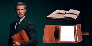 Italian Leather Handmade Post - Strap Brief Folio - Terra - Borlino