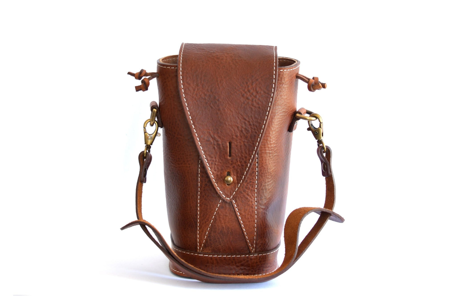 Italian Leather Spirits Carrier - Vachetta Leathers - Borlino