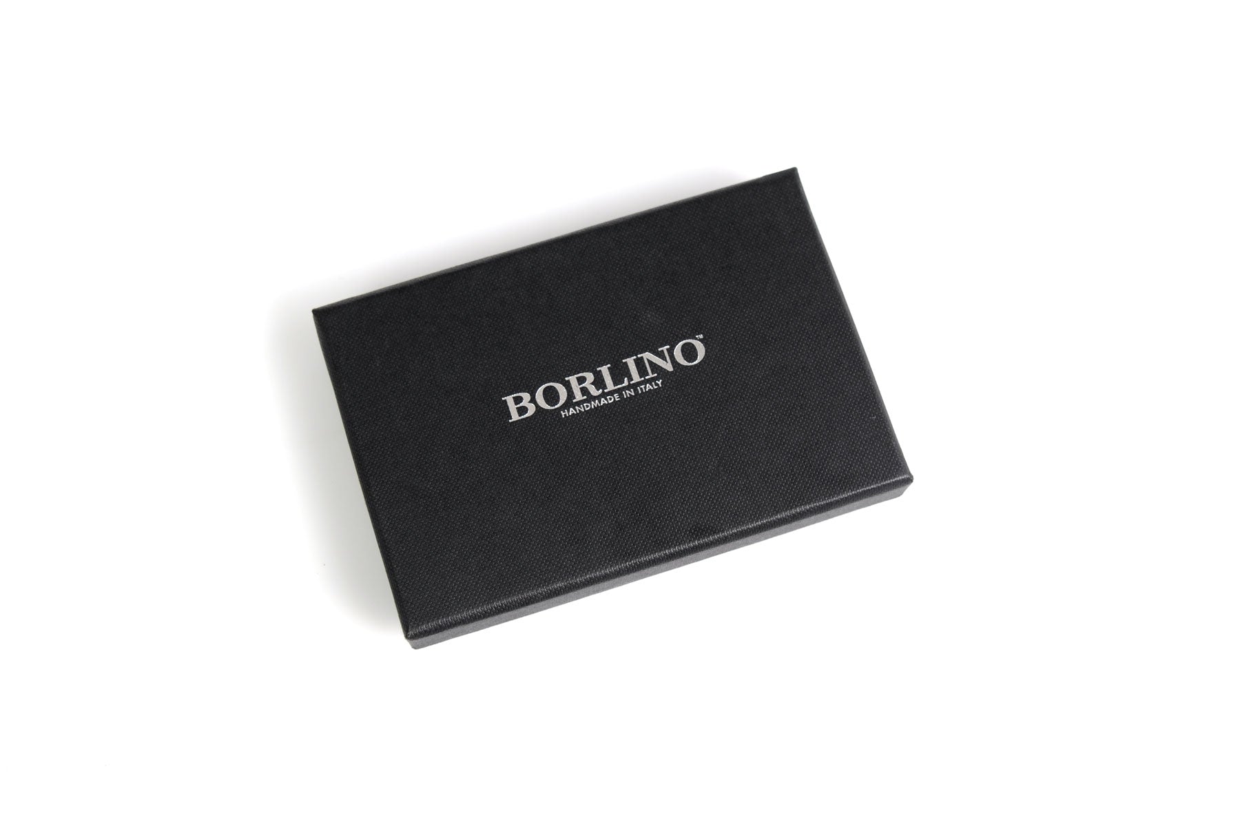 Leather Money Clip Wallet - Ostrich - Onyx Black - Borlino