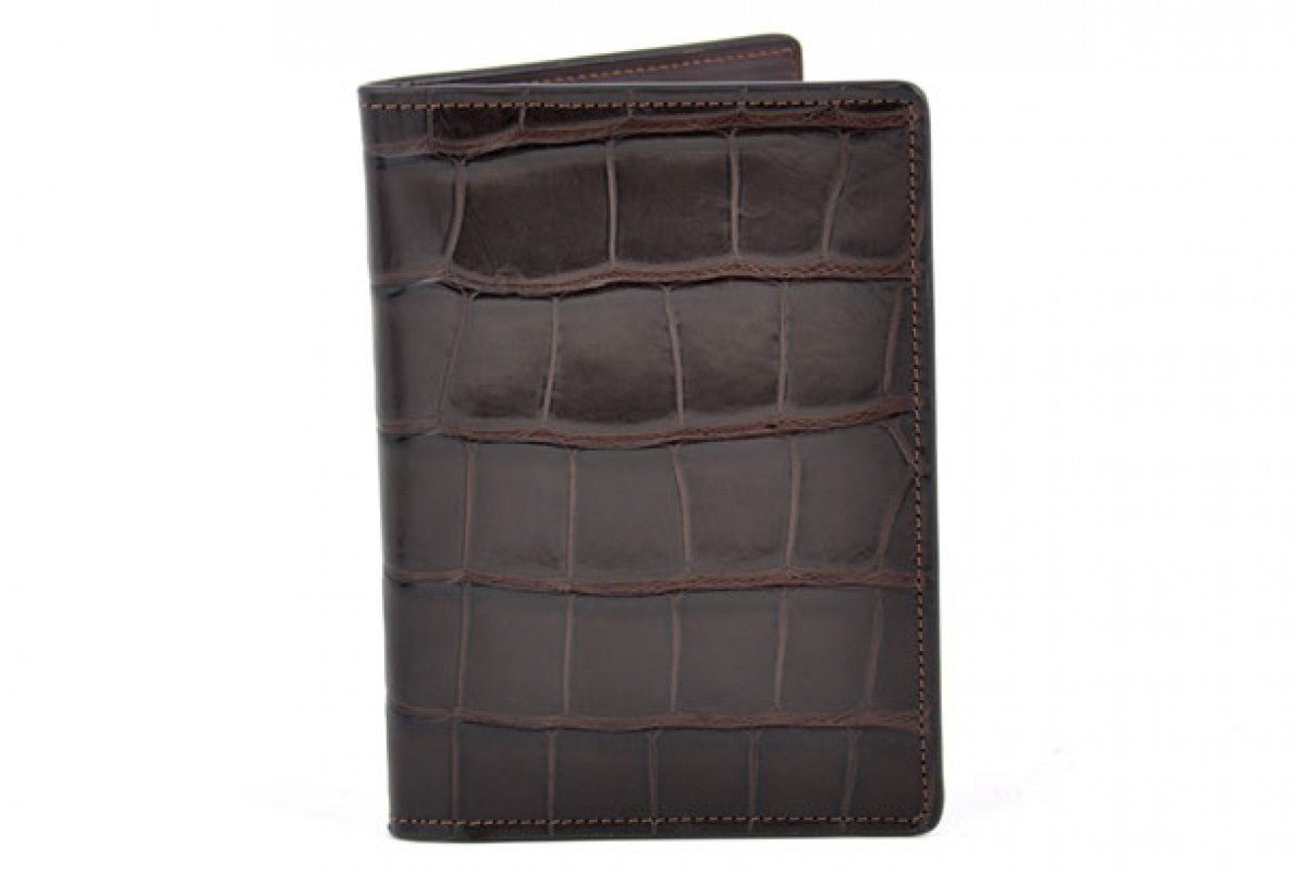 Leather Money Clip Wallet - Ostrich - Onyx Black - Borlino