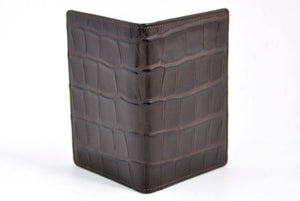 Cartera/Estuche para tarjeta de crédito American Alligator Passport - Nogal
