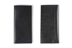 Leather Travel Wallet Large - Soft Calf - Onyx Black - Borlino