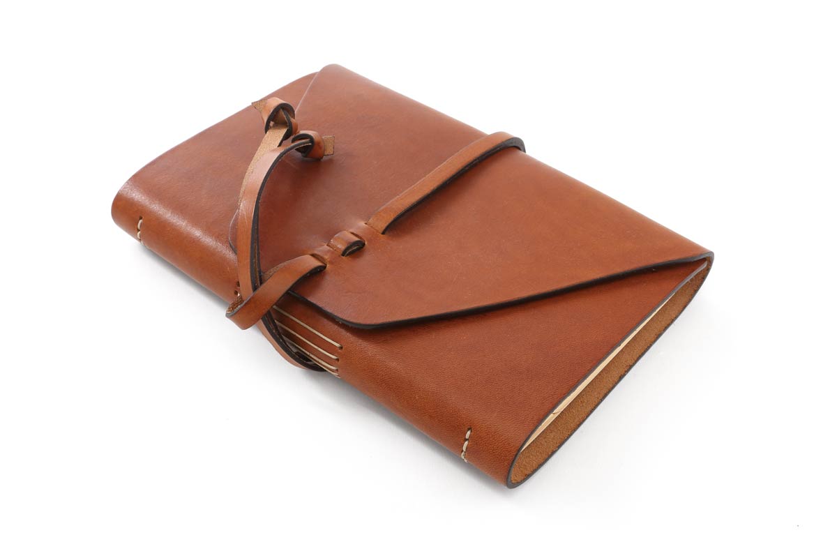 Vachetta Leather Handmade Old World Journal - Terra Tan - by Borlino