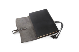 Personalized Black Bound Travel Journal Diary