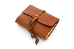 Personalized Light Tan Brown Bound Travel Journal Diary