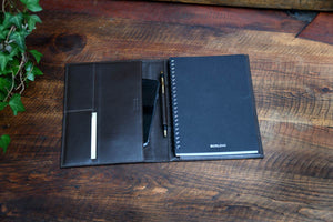 Modern Engraved Padfolio Journals with Sleek Notepad and Tablet Sleeve