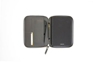 Soft Leather Covered Executive Portfolios with Zipper