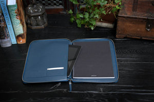 Modern Engraved Padfolio Journals with Sleek Notepad and Tablet Sleeve