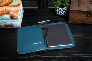 Modern Engraved Padfolio Journals with Sleek Notepad and Tablet Sleeve