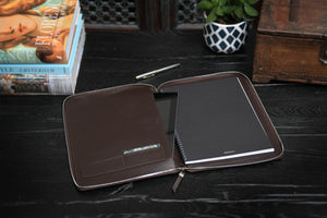 Modern Engraved Padfolio Journals with Sleek Notepad and Tablet Sleeve