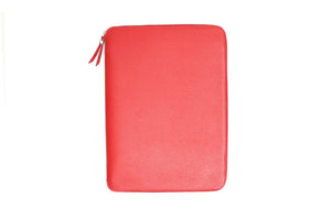 Soft Red Leather Covered Executive Journal Padfolios with Zipper
