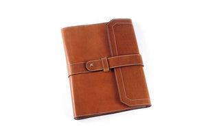 Personalized Light Tan Brown Travel Portfolio