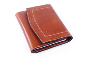 Soft Tan Light Brown Leather Covered Executive Journal Padfolios