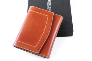 Small Leather Padfolio Journal with Magnetic Closure - Terra