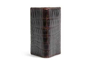 American Alligator Leather Business/Credit Card Case - Walnut Brown - Borlino