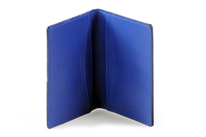 Ostrich Business Card / Credit Card Wallet - Blueberry - Borlino