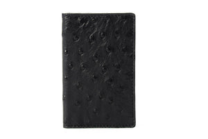 Ostrich Business Card / Credit Card Case - Onyx - Borlino