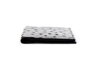 Ostrich Business Card / Credit Card Case - Onyx - Borlino