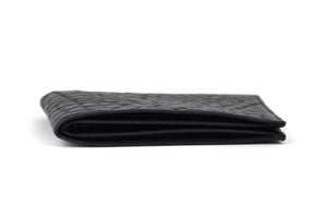 Men's Leather Bi - Fold Wallet - Buffalo & Calf Leathers - Onyx Black - Borlino