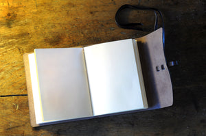 Personalized Dark Brown Bound Travel Journal Diary