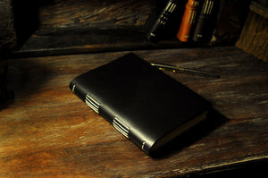 Personalized Black Bound Travel Journal Diary