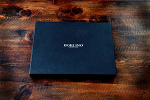Large 3 - Screw Vachetta Leather Journal - Onyx Black - Borlino