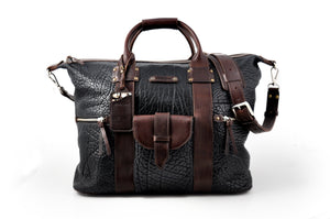 Bolsa de viaje de cuero - Big Horn Weekender - Ónix/Nogal