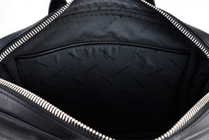 Soft Calf Leather Briefcase - The Treviso - Onyx - Borlino