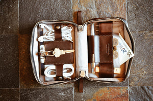 Tech Kit, tech case, tech bag, Handmade,Buffalo Leather, Carryall, Onyx