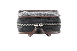 Tech Kit, tech case, tech bag, Handmade,Buffalo Leather, Carryall, Onyx
