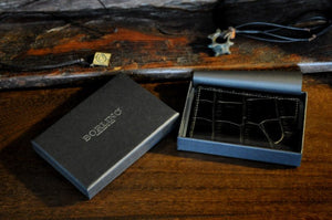 American Alligator Leather Business/Credit Card Case - Walnut Brown - Borlino