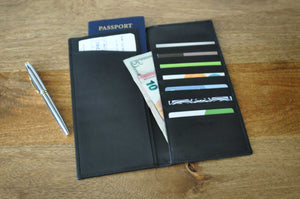 Customized Debossed Slim Bi Fold Travel Wallets