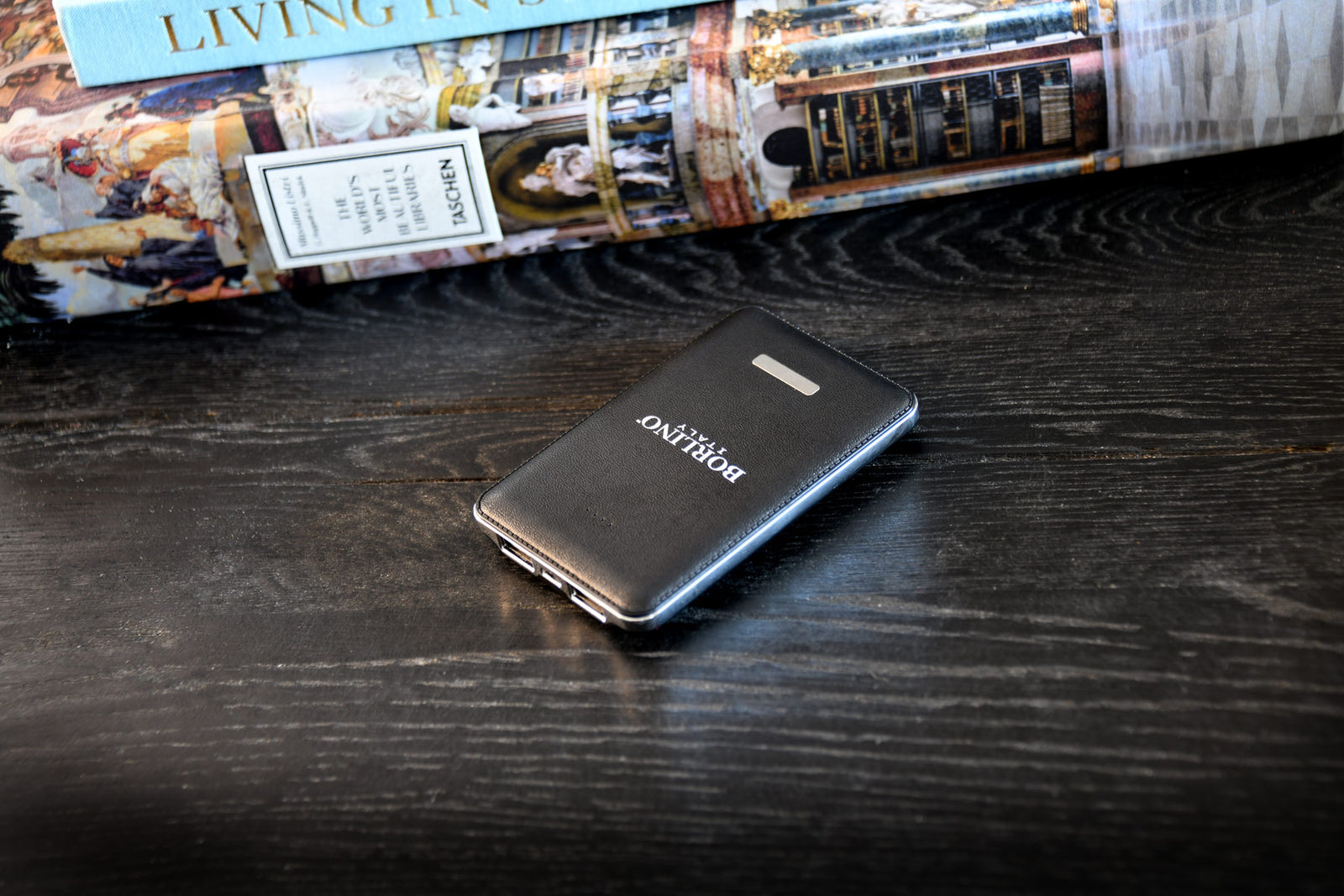 5000mAh Dual Port Leather Texture Power Bank - Borlino