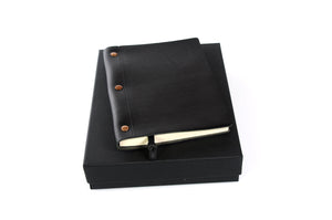 Personalized Black Bound Travel Journal Diary