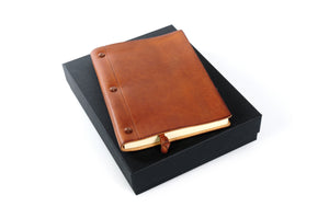 Personalized Tan Brown Bound Travel Journal Diary