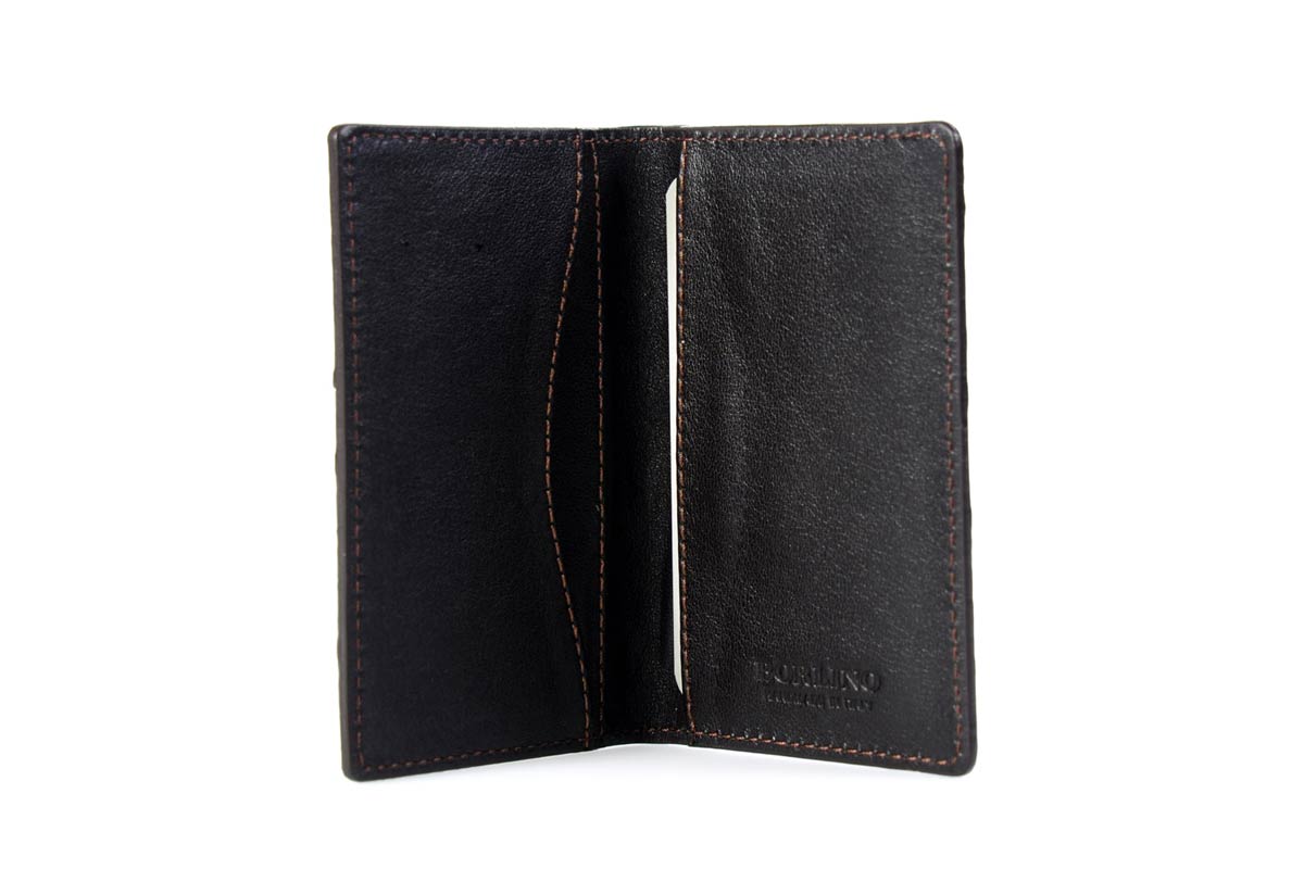 Ostrich Business Card / Credit Card Wallet - Wine - Borlino