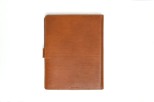 Handmade Leather Magnetic Closure Padfolio - Terra Tan