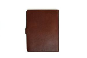 Handmade Leather Magnetic Closure Padfolio - Walnut Brown