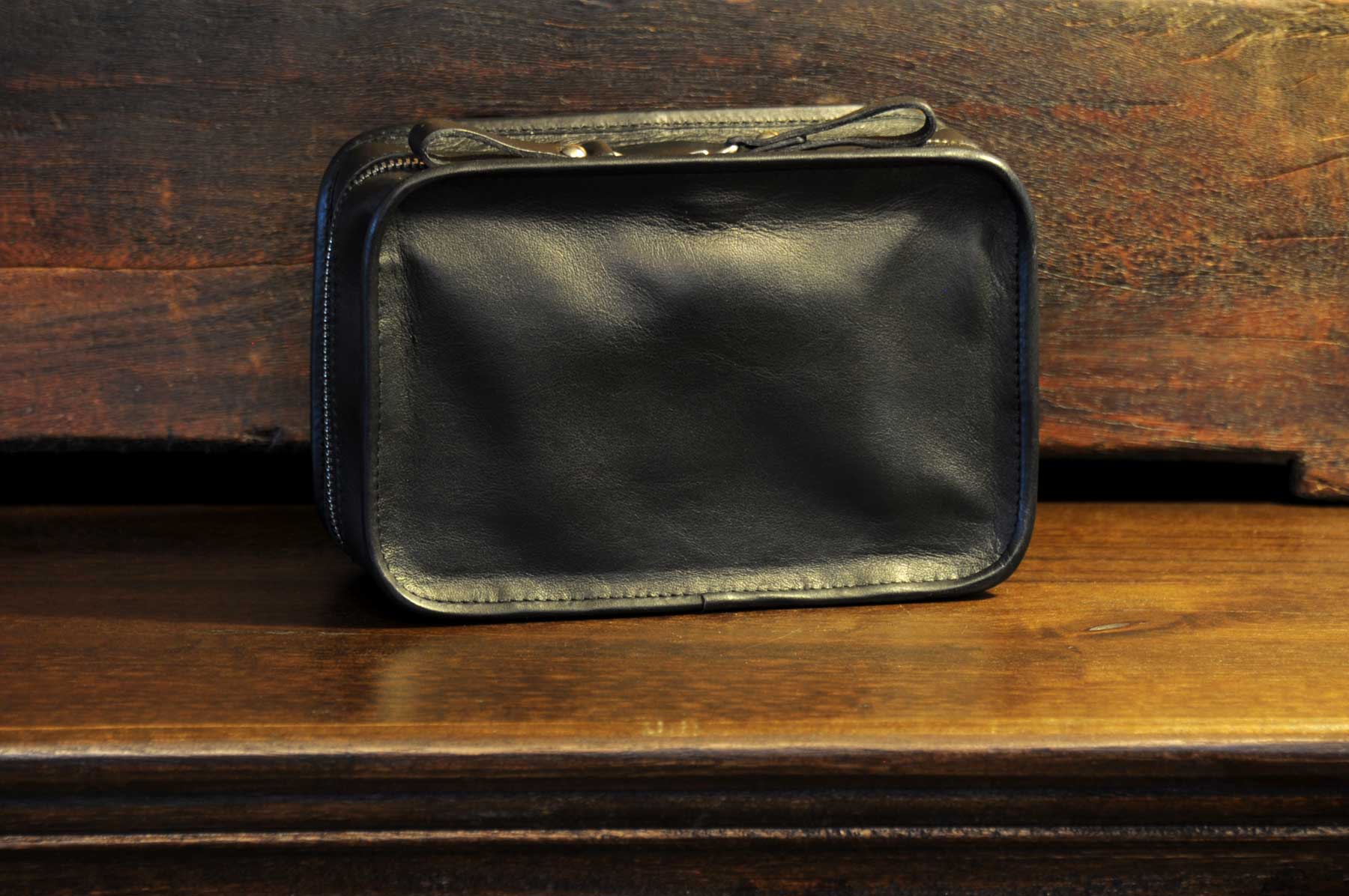 Tech Kit, tech case, tech bag, Handmade, Calf Leather, Carryall, Onyx