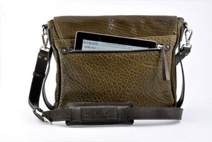 Messenger Bag - Buffalo Leather Messenger Bag - Moss - Borlino